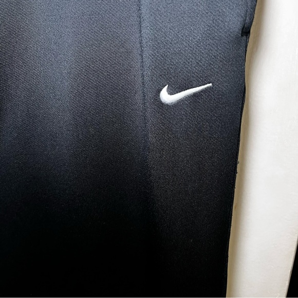 Nike Dri Fit Black Track Pants Elastic Drawstring Waistband Bootcut Hem Active - Picture 4 of 11